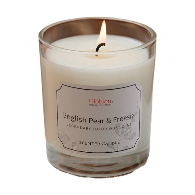 Natural Soy Wax Candle -  English Pear and Freesia Fragrance 200g