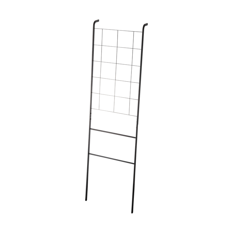 日本 Yamazaki Home 帶網格面板的傾斜梯子 (63 高) - 鋼 黑色 1件 6