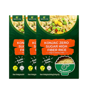 Ketoslim Mo High Fiber Konjac Rice - natural low-calorie gluten-free zero sugar and high-fiber substitute for rice 3 pack  600g