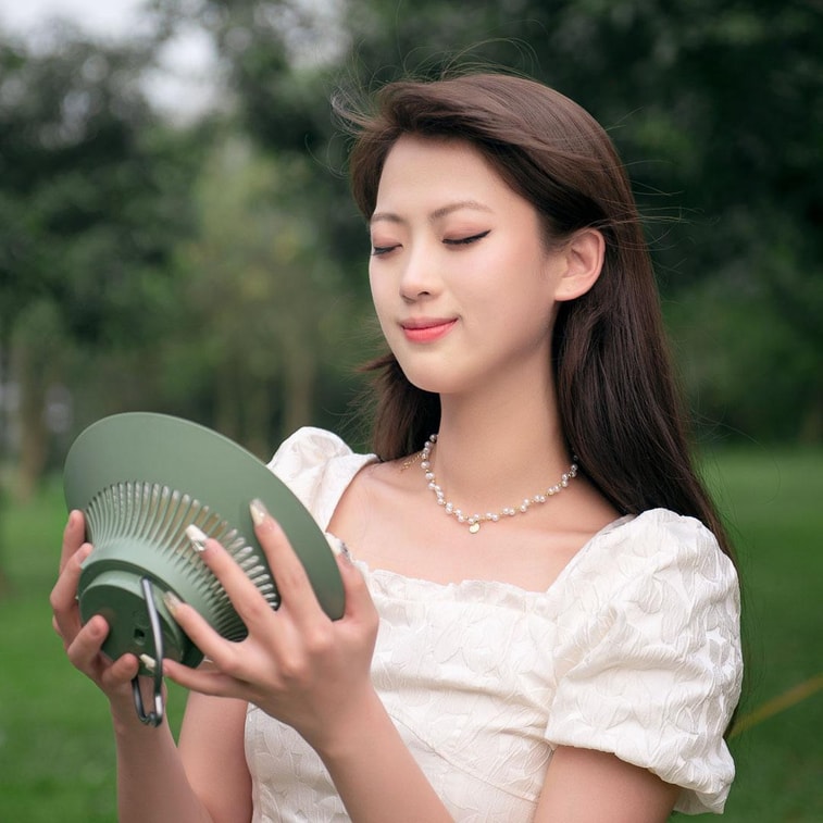 【中国直邮】小米有品潮牌共赴山海多功能香氛营地风扇 营地风扇 橄榄绿+牛奶白 5