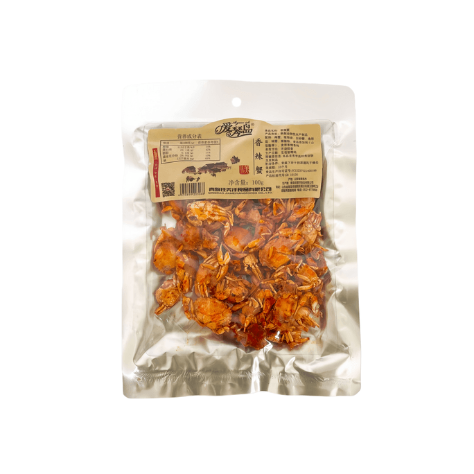 佳美洋 辣蟹山東青島特產即食小海蟹海鮮產品海味零食100g*1包