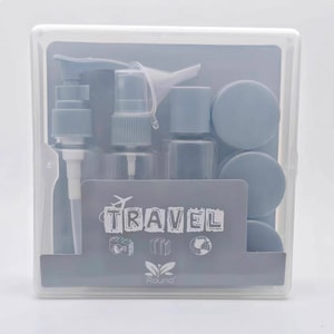 Travel Set Cosmetic Bottles Spray Bottle Shampoo Dispenser Bottle[6-piece Set] Gray Send A Spatula And Funnel As A Bonus