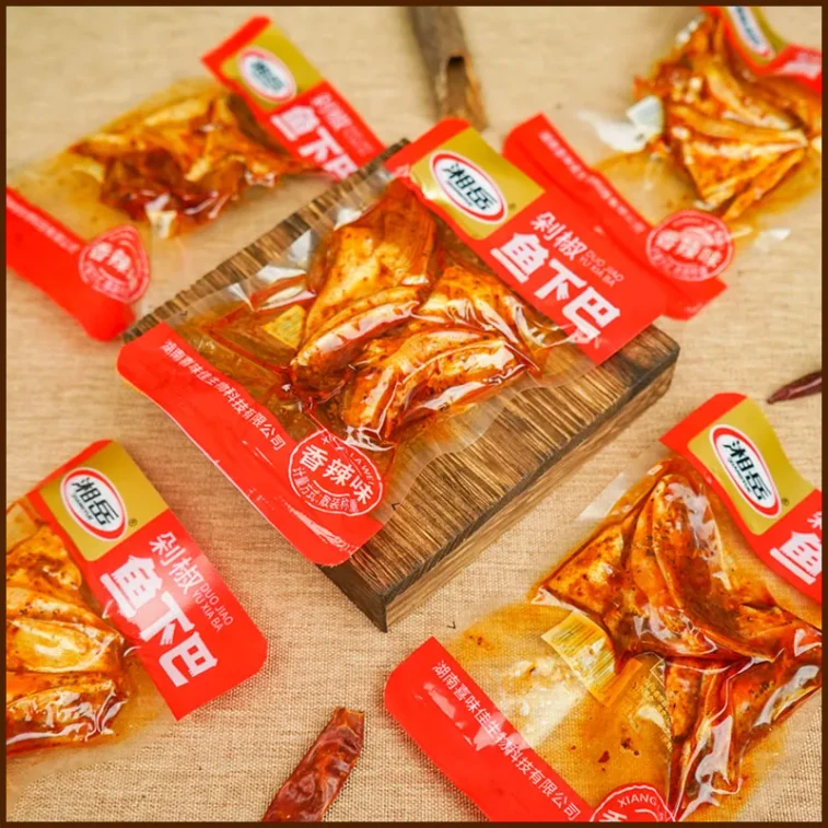 湘岳 【店庆大促】鱼下巴即食鱼嘴巴湖南特产【剁椒味】鱼嘴新鲜辣味鱼麻辣小吃小包装【内5包】约125克*1袋 5