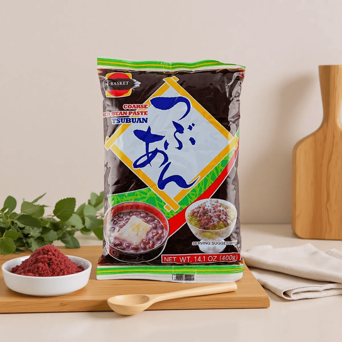 J-BASKET Tsubuan - Coarse Red Bean Paste, 14.1 oz 【For Cake