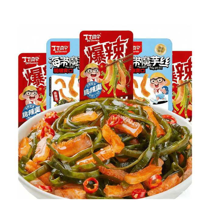 Hunan Specialty Kelp Shreds Konjac Snack 10 packs approx. 120g Spicy Konjac Vegetarian Mala Snack Vegetarian Tripe