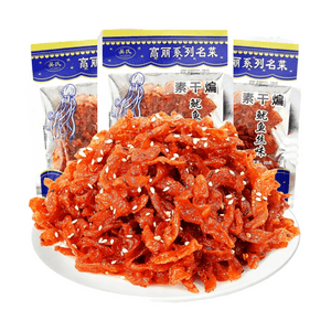 吴氏 【童年回忆】 素干煸鱿鱼丝辣条豆干甜辣儿时经典零食 20g*10包畅吃装