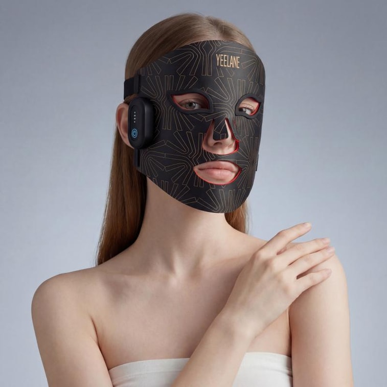 Multispectral  Infrared LED Light Therapy Face Mask   Black 1 piece 4