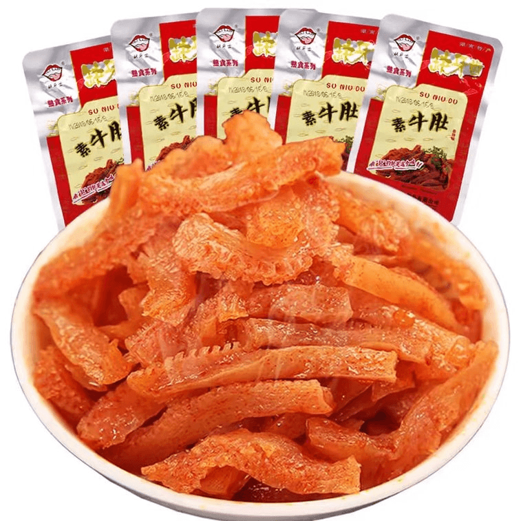 Missing Tooth Spicy Beef Tripe and Konjac Shreds Extra Spicy Snack 16g*10 Bags Hunan Specialty 11