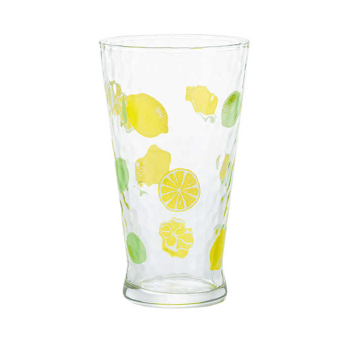 ISHIZUKA GLASS 石塚硝子||可爱水果图案大玻璃杯||柠檬 1个