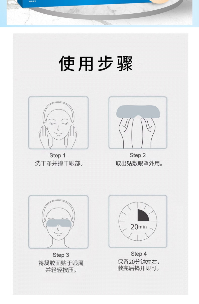 國藥藥材 葉黃素眼貼 20貼裝/盒 抗疲勞 放鬆超舒服 冷敷眼膜