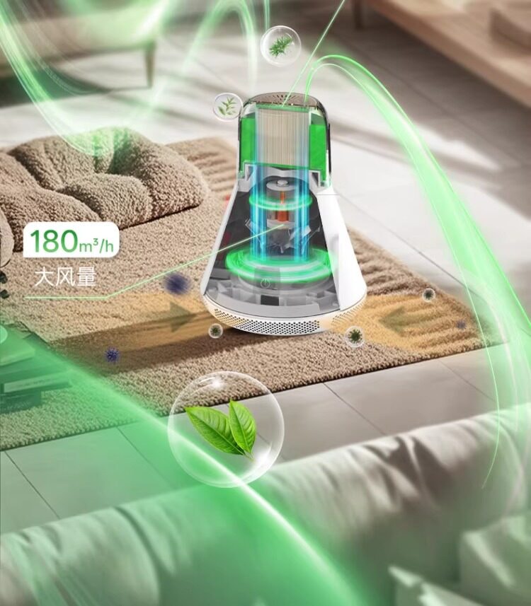 【中国直邮】 希望树 除甲醛空气净化器去二手烟味杀菌家用智能除醛仪 6.0旗舰版/降噪技术-主机+1除醛舱 1套装