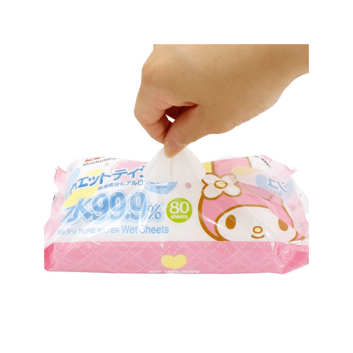 LEC LEC 99.9% Pure Water Wet Wipes 80sheets * 3 packs- Sanrio