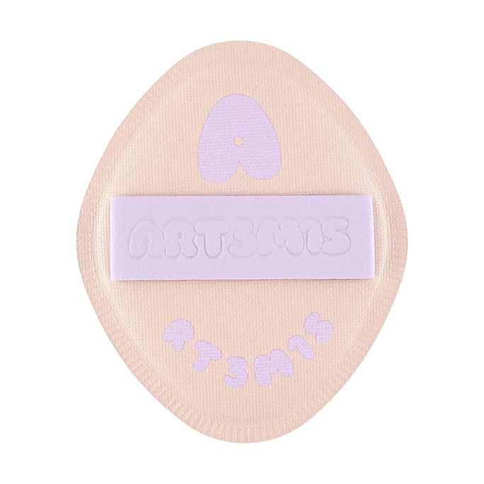 Creme Brulee Puff, Lingmeimei, 1pcs - Soft Non-Absorbent Blender for Dewy Finish | Liquid/Cream Foundation & Concealer​