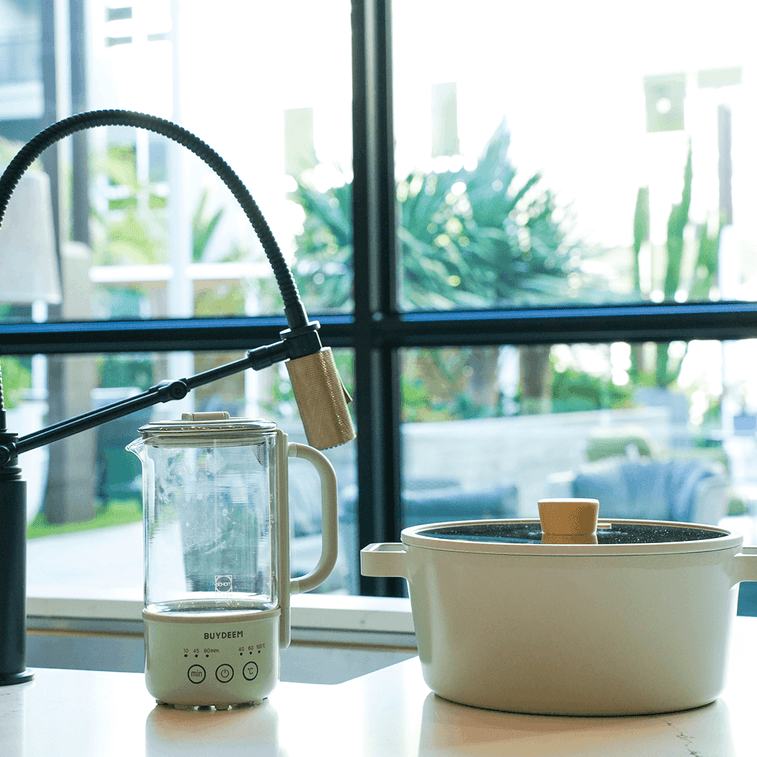 BUYDEEM Mini Water Kettle Cooker HealthCare Beverage Maker, K313