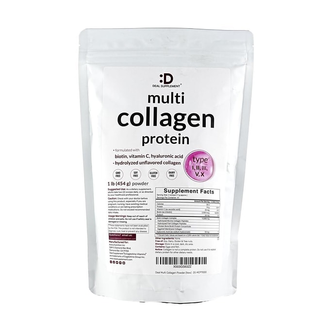 Multi Collagen Protein Powder 1Lb