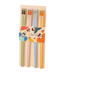 Antibacterial Single-Serving Chopsticks For A Family Of Three Or Four, Boys + Girls, 4 Pairs, 24.2cm*1 Bag