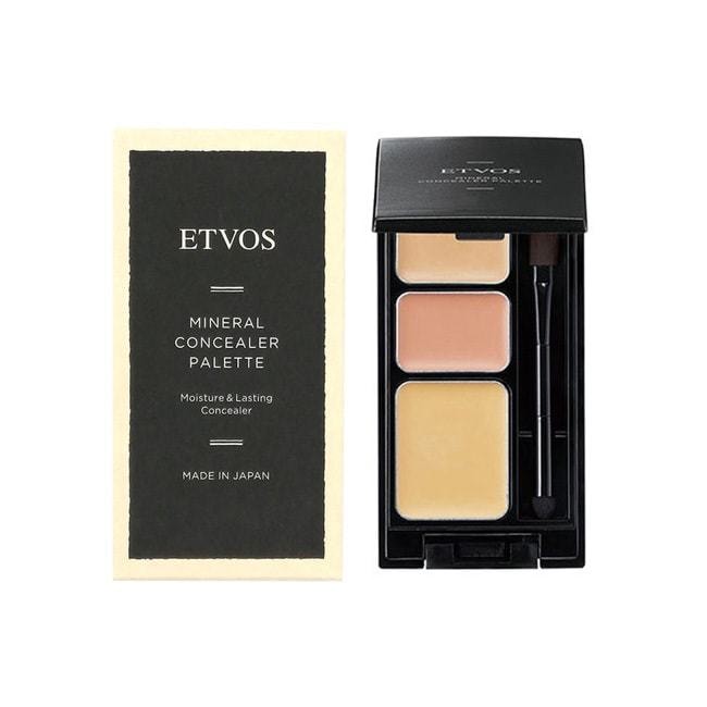 【日本直郵】ETVOS 礦物三色小奶霜遮瑕膏遮瑕盤 遮痘印黑眼圈淚溝 SPF36/PA+++ 3.1g