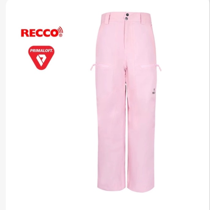 ISEEMIGGA[Cambrian] 2025 ski suit for men and women 3L fully pressed rubber and padded ski suit set   pink-M pants