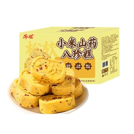  Medicinal Edible Millet Chinese Yam Eight Treasures Cake Sugar Free Traditional Euryale Seed Cake Nutritious Meal Replacement Breakfast Snack 500g