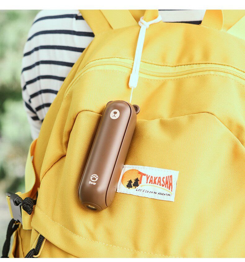 幾素 手持風扇小熊F8X便攜式隨身可折疊學生上課靜音usb充電大風力 小熊綠1個裝