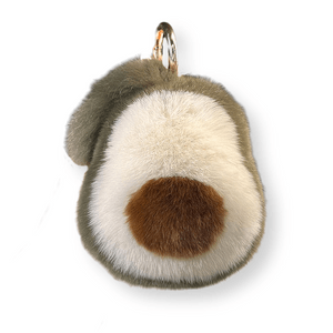 Cute Otter Rabbit Fur Avocado Car Keychain Pendant - Trendy Plush Toy Backpack Bag Decoration Gift 1piece