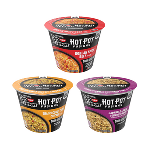 탑 라멘 핫팟 퓨전, 매운 소고기 + 코코넛 카레 치킨 + 마늘 돈코츠 포크, 14.4 oz 【3가지 맛 콤보】