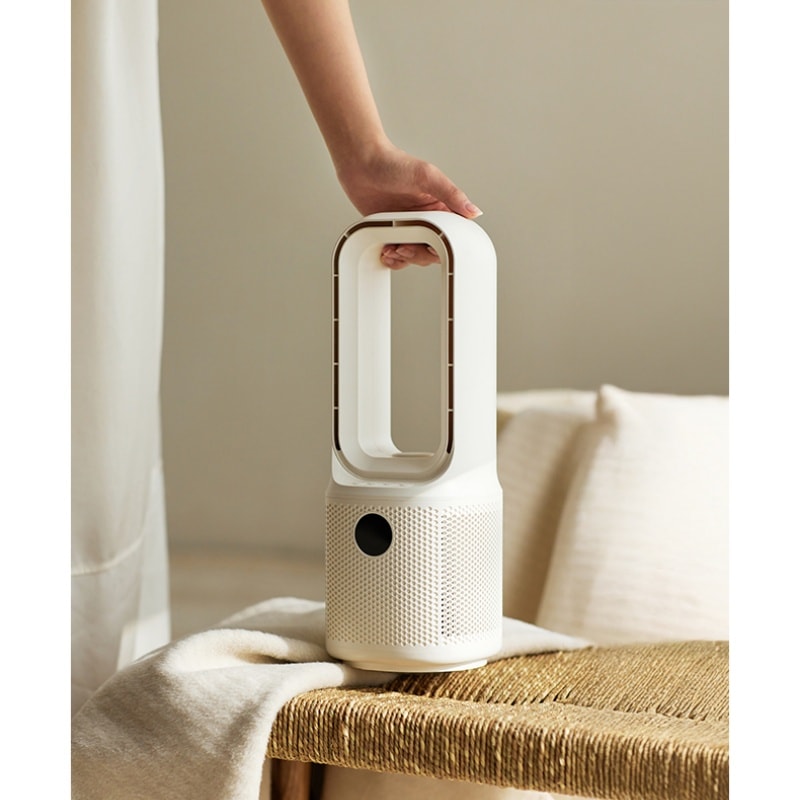 【中国直邮】 OLAYKS 无叶风扇家用桌面小型台式摇头电风扇加湿 陶白色-带香薰盒+加湿器 一个装