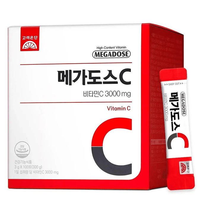 【Expédition directe de Corée】 Corée Koryo Eundan Vitamine C haute dose 3000mg 100 sticks/boîte