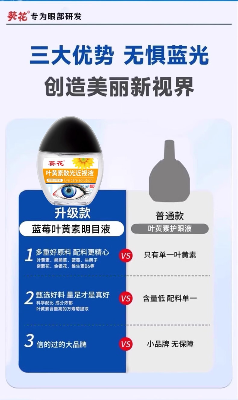 葵花药业 叶黄素滴眼液15ml