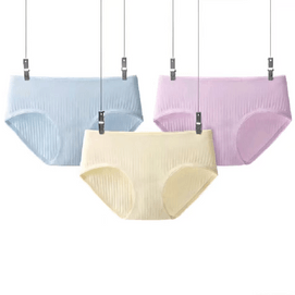 바나나 이너 실버 레더 311S 여성 속옷, 코밍 코튼, 통기성, 안감 없음, 순면, 통기성 좋은 가랑이 부분, 항균 기능, 3개입, 사이즈 L