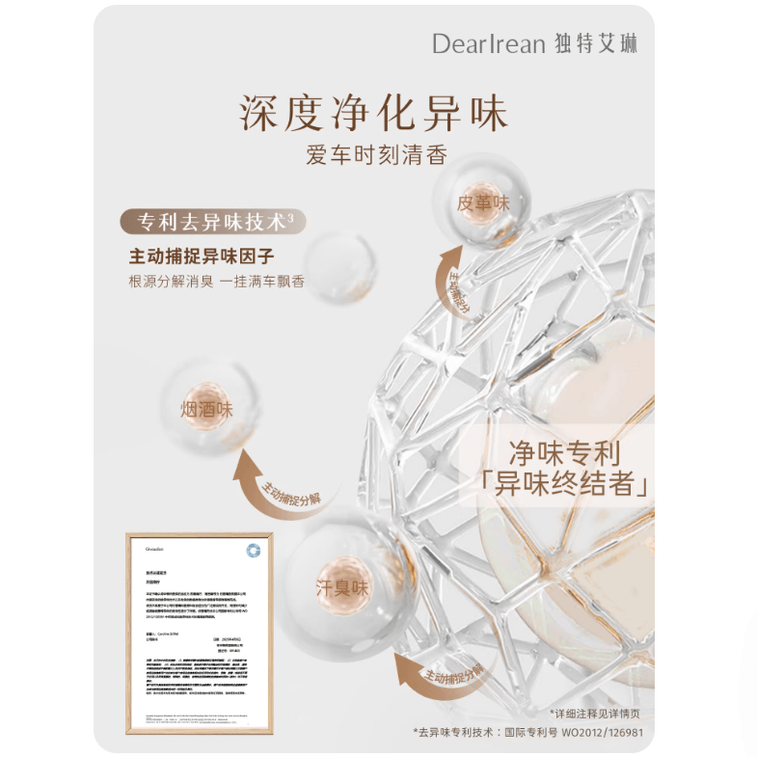 Small Elegant Style Car Fragrance Natural Essential Oils Non-Dizzying Fresh Citrus Scent 13g Per Box 3