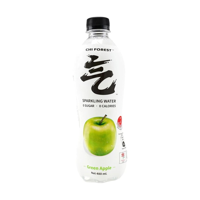 元氣森林 青蘋果口味蘇打氣泡水 瓶裝 480ml