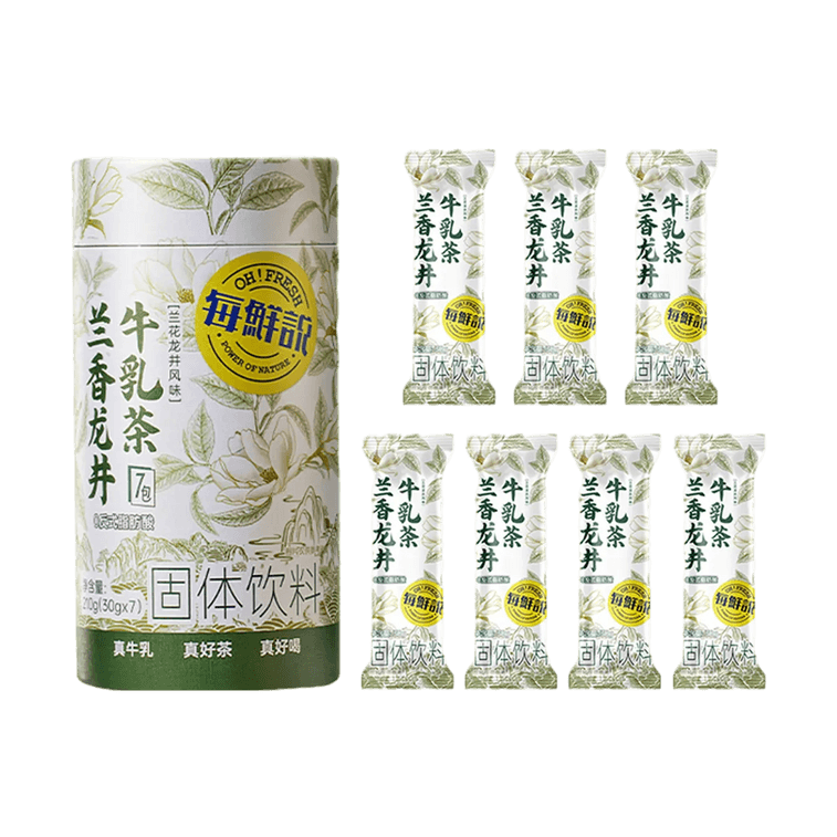 每鲜说 兰香龙井牛乳茶 7包入 210g【低卡0反式脂肪酸】【芳香馥郁】【加冰更好喝】【亚米独家】 3