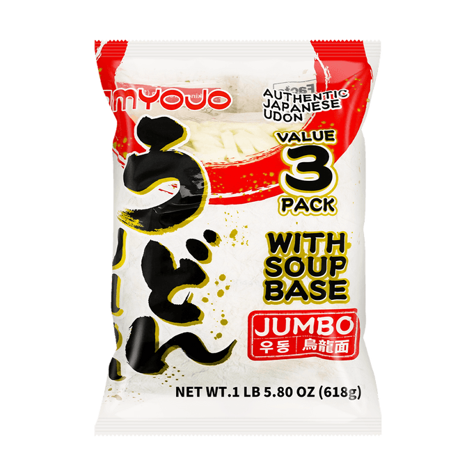 美国版MYOJO明星 日式乌冬面 速食面条 附带汤料包版 3人份 618g