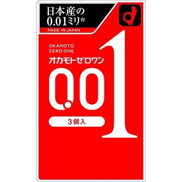 日本OKAMOTO冈本 001超薄安全套避孕套 3只装
