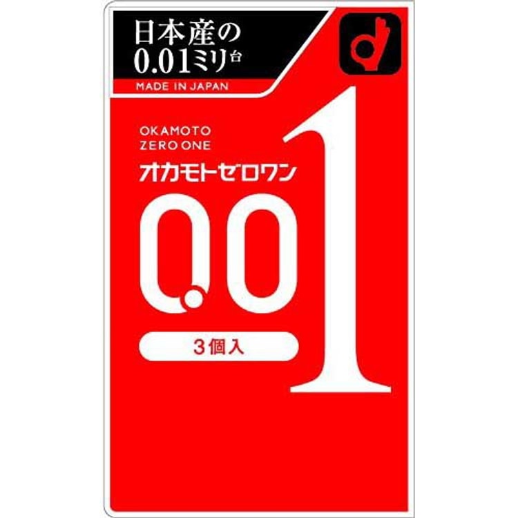 日本OKAMOTO オカモト 001 極薄コンドーム コンドーム 3個入