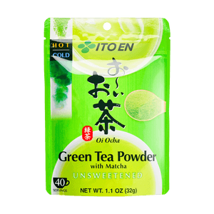 日本ITO EN伊藤园 OI OCHA  无糖绿茶粉 速溶抹茶粉 32g