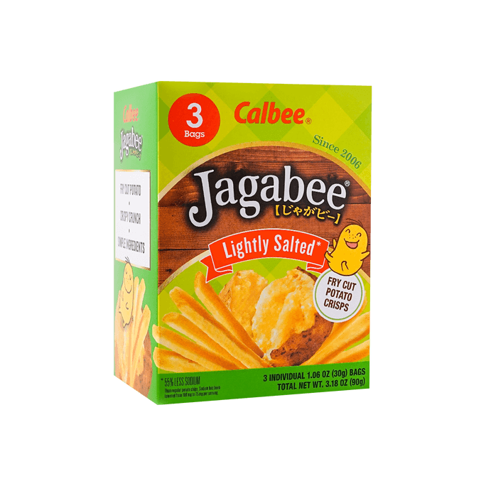 Jagabee Potato Sticks Lightly Salted 3 Packs 3.18oz