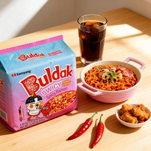Swicy Buldak Noodles - Sweet & Spicy Hot Chicken Flavor Ramen , 22.9 oz【Trending on TikTok】
