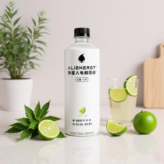 Genki FOREST Lime Alienergy Electrolyte Water 500ml[0 White Sugar and 0 Calorie]