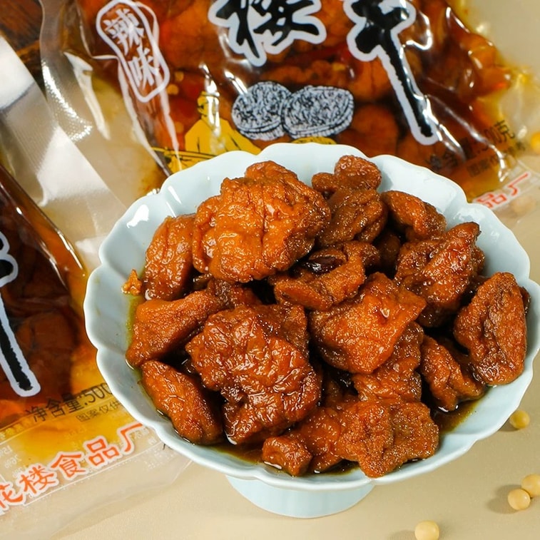 【중국 직배송】 행화루 간장 양념 두부 말린 것 쑤저우 특산품 매운맛 채식 500g 4