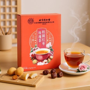 北京同仁堂 兴安保健 桂圆红枣玫瑰茶 8g*15袋入 调理气血 美颜养生茶