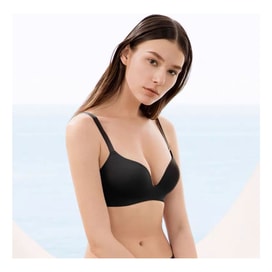 Real Silk Rimless No Trace Sexy Gather Small Chest Beautiful Back Upper  Support Bra NZF7A306-2019 #black 70A 
