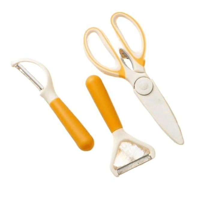 【中國直郵】 拜格 廚房三件式多功能雞骨剪馬鈴薯水果削皮刀器 1件