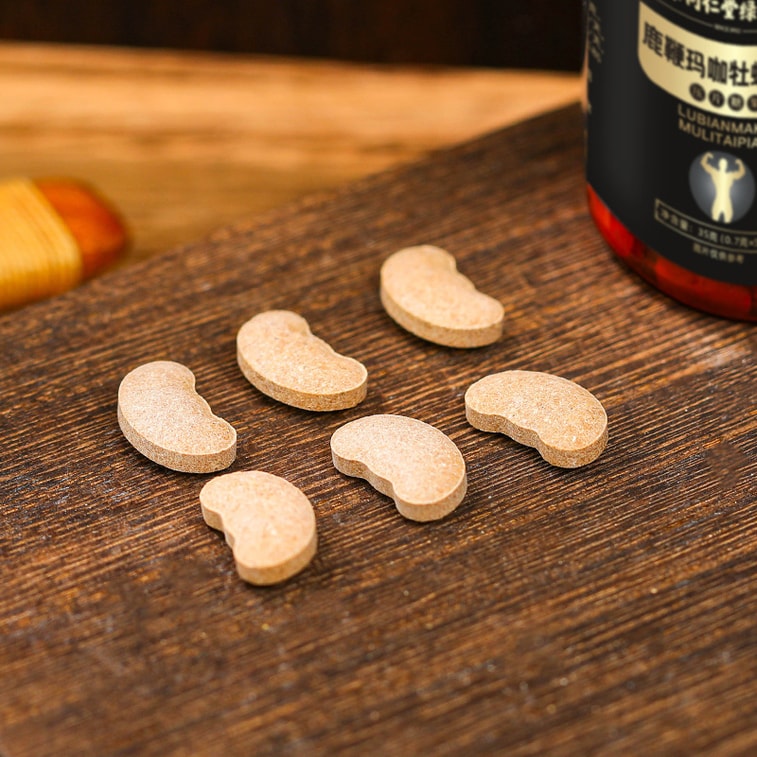 난징 통런탕 사슴뿔, 마카, 굴 펩타이드 정제, 인삼, 마카, 호장근, 두충, 수꽃 추출물 함유 신장 보양 및 양기 강화 정제 35g/병 (0.7g x 50정) 4