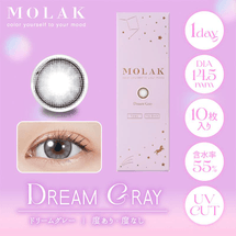 【日本美瞳/日本直郵】 日本 MOLAK 宮脇咲良 日拋美瞳 Dream Gray「灰色系」10片裝 度數0(0) 預定3-5天 DIA:14.5mm BC:8.6mm