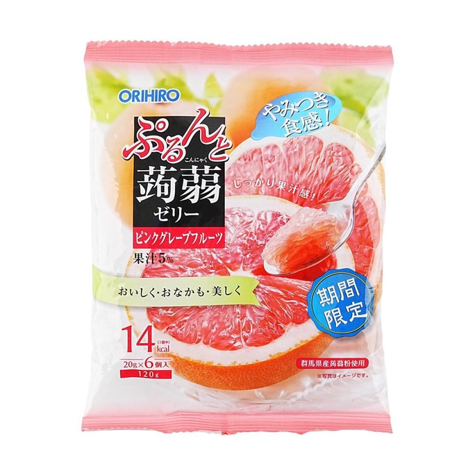 Konjac Jelly Pink Grapefruit 6 pieces 4.2 oz