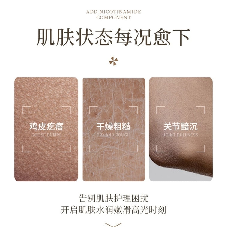 【中国直邮】 韩伦美羽 焕采白泥素颜身体膜 补水保湿清爽提亮烟酰胺身体乳膜 300ml/袋