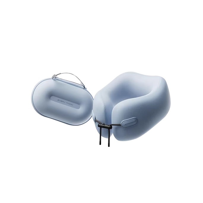 Neck protection pillow travel capsule blue 1 U-shaped pillow travel pillow portable neck protection sleeping