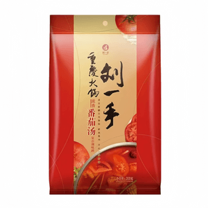 【中国直邮】 刘一手 【可以喝汤】番茄味火锅底料清汤不辣煲汤调料200克*1袋